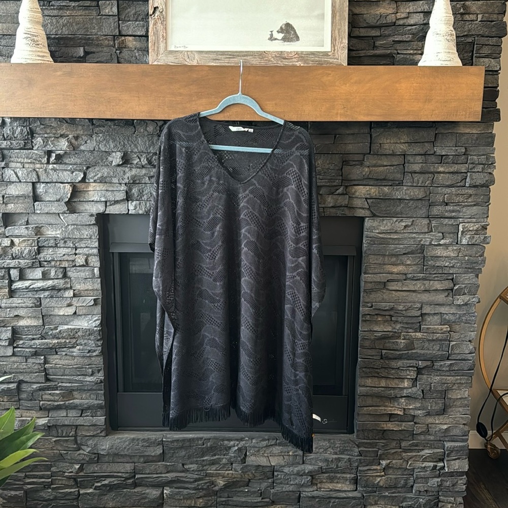 Gorgeous, oversized poncho style bathing suit cover-up